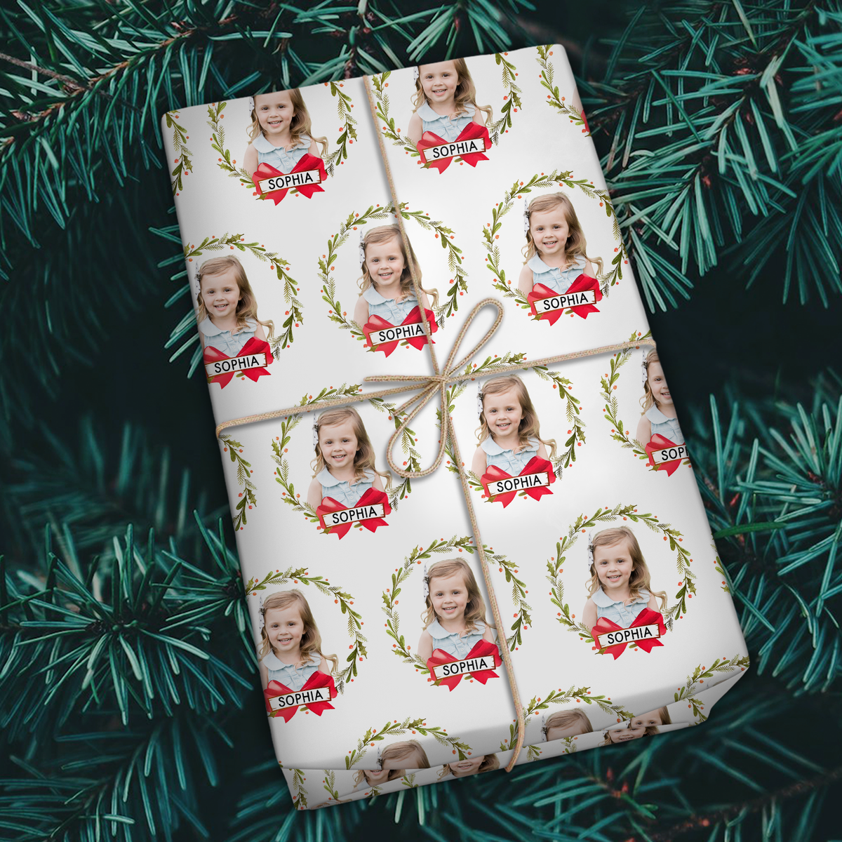 Custom Human Photo Christmas Wrapping Paper CH07 895696