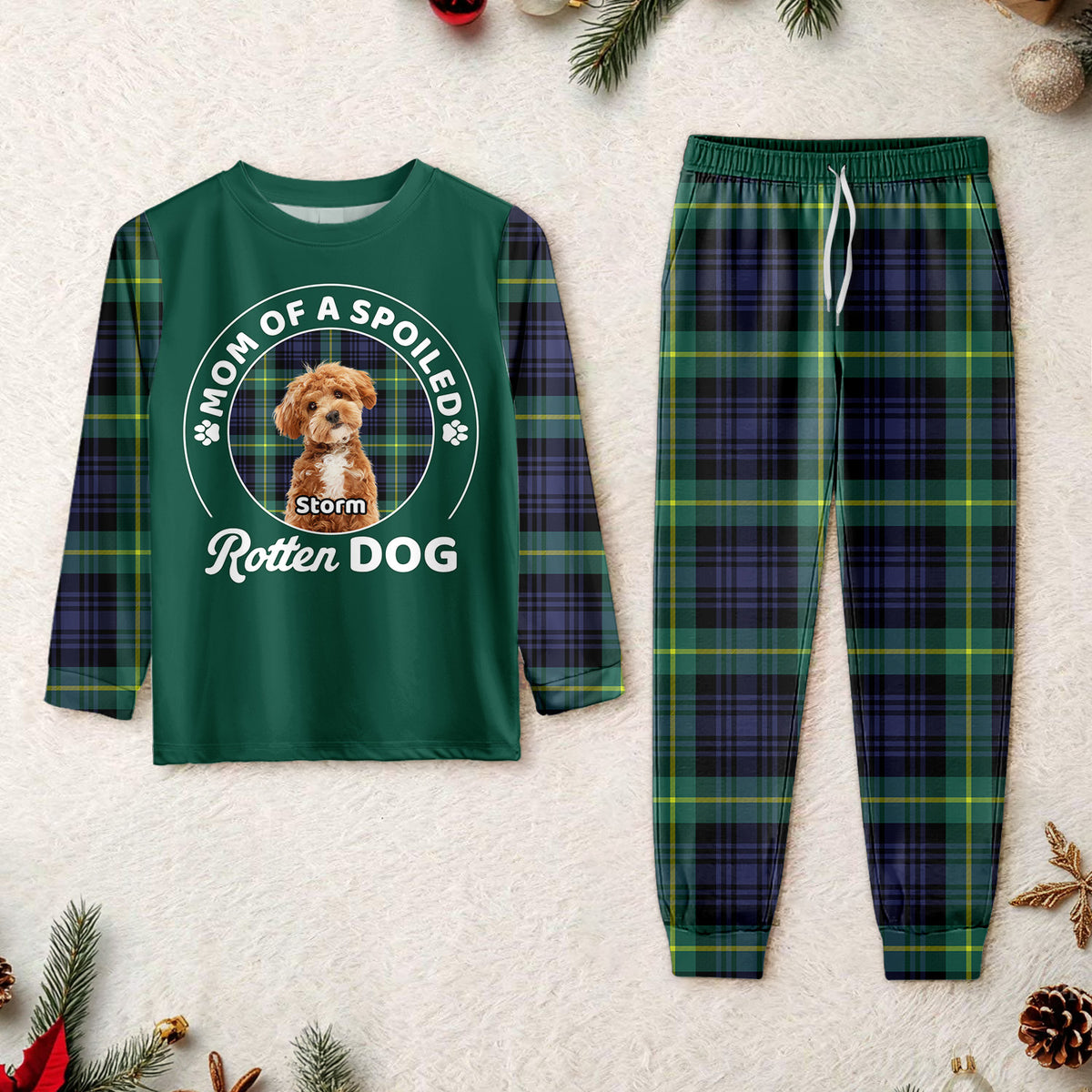 Custom Photo Mom of a Spoiled Dog - Personalized Sleepwear CH07 899290