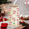 Custom Kid Photo Glass Can With Lid Christmas Gift For Family TH10 896791