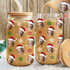 Custom Mom Photo Glass Can With Lid Christmas Gift For Family TH10 896795