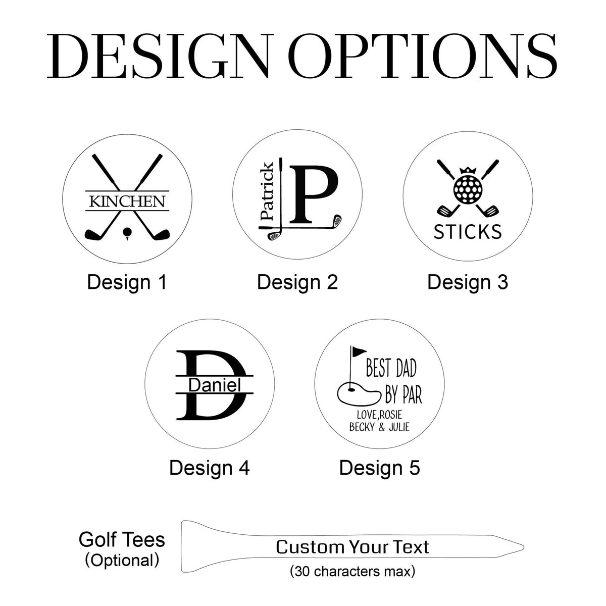 Personalized Leather Golf Bag Tag Gift with Golf Tees Gift for Golfer, Golf Ball Marker HA75 898332