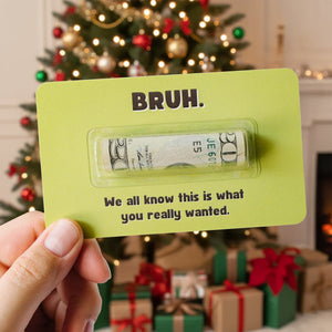 Personalized Gift Merry Christmas BRUH Money Holder Card HO82 900540