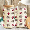 Custom Face Dog Cat With Paw Glass Can With Lid Gift For Dog Cat Lover HA75 898336