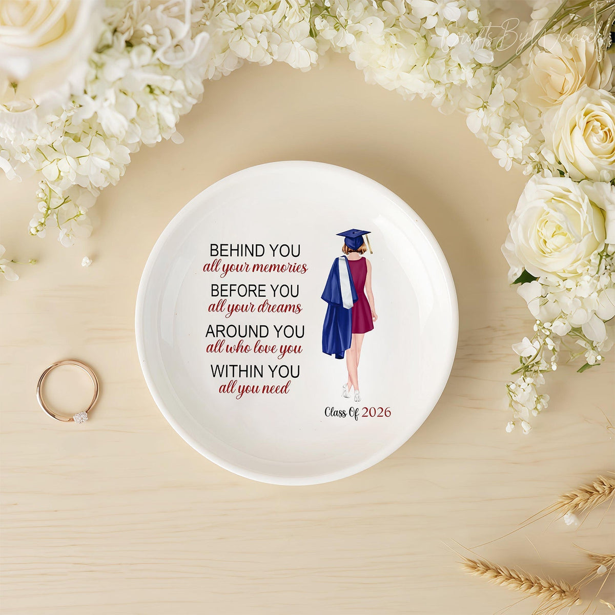 Before You All Your Dreams - Family Personalized Custom Jewelry Dish - Graduation Gift For Family Members, Siblings, Brothers, Sisters 736033