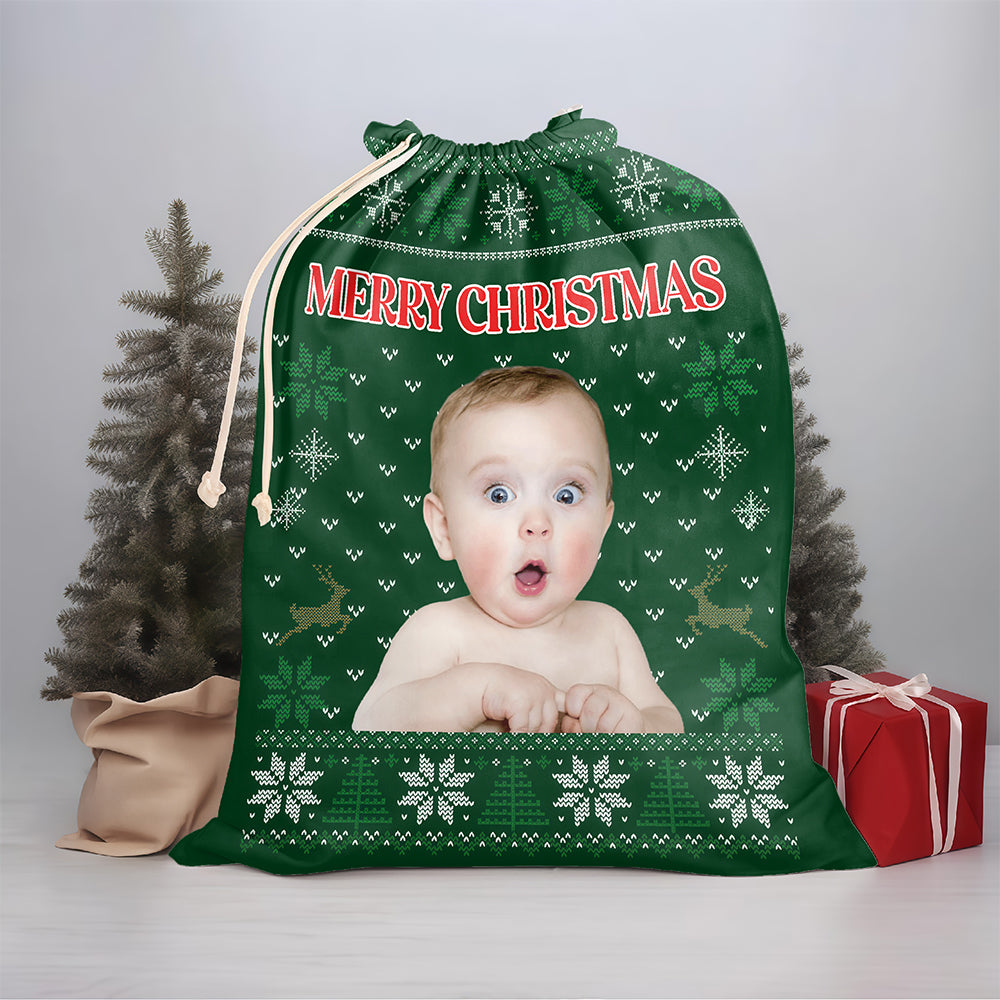 Custom Kid Photo Merry Christmas Gift Bag TH10 896941