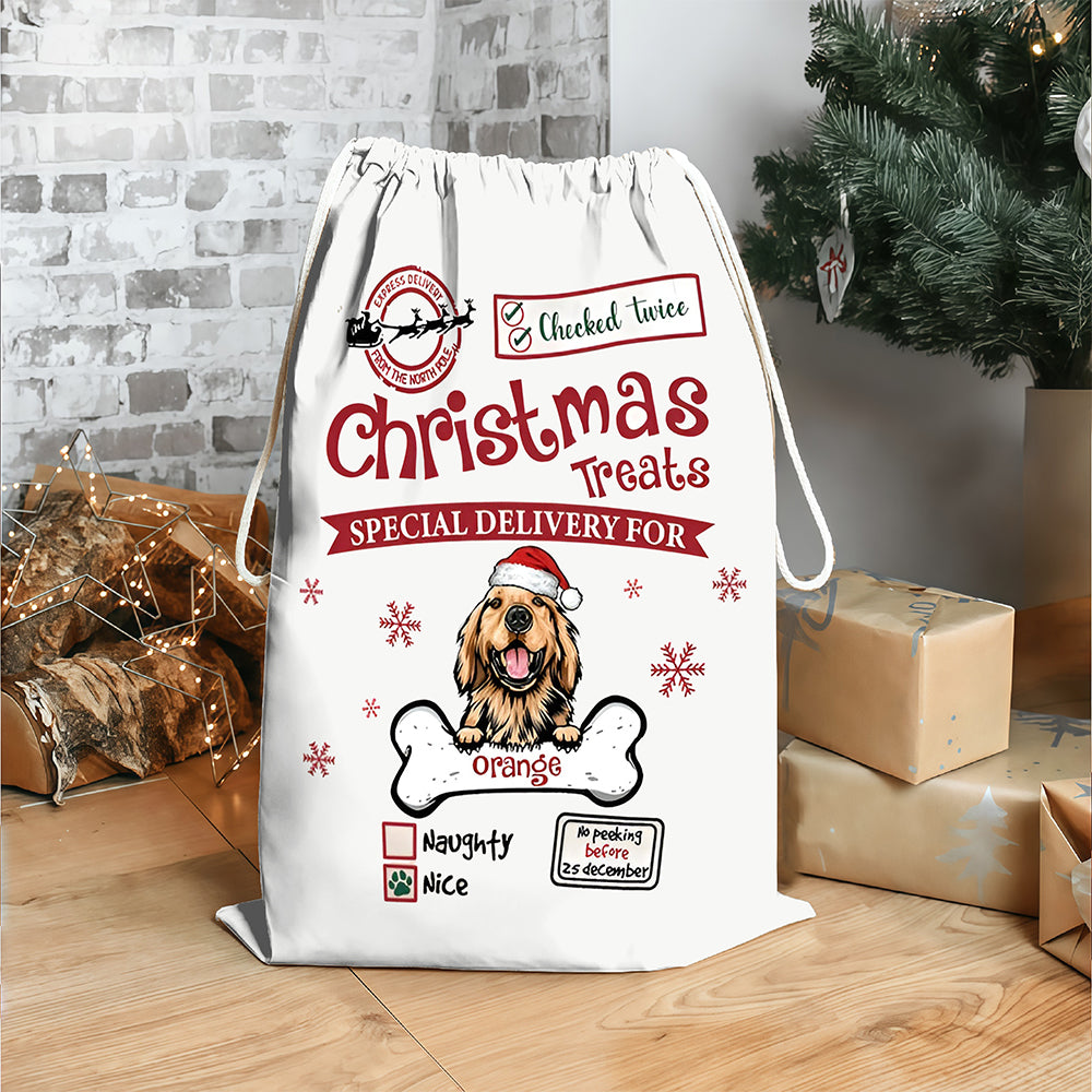 Christmas Treats Special Delivery For Dog Christmas Sack 896845