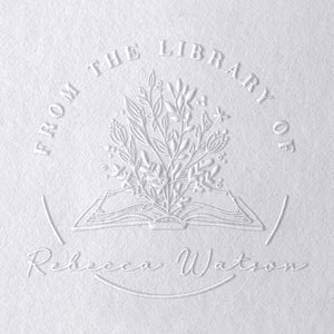 Custom Name From The Library Of Book Lover Book Embosser TH10 898077