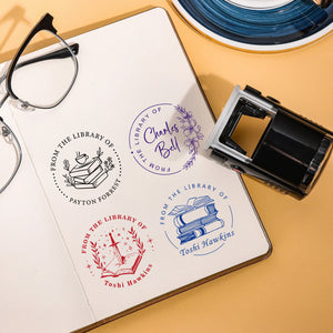 Custom Name From The Library Of Book Lover Self Ink TH10 898079