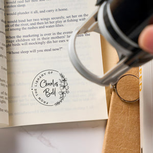 Custom Name From The Library Of Book Lover Self Ink TH10 898079