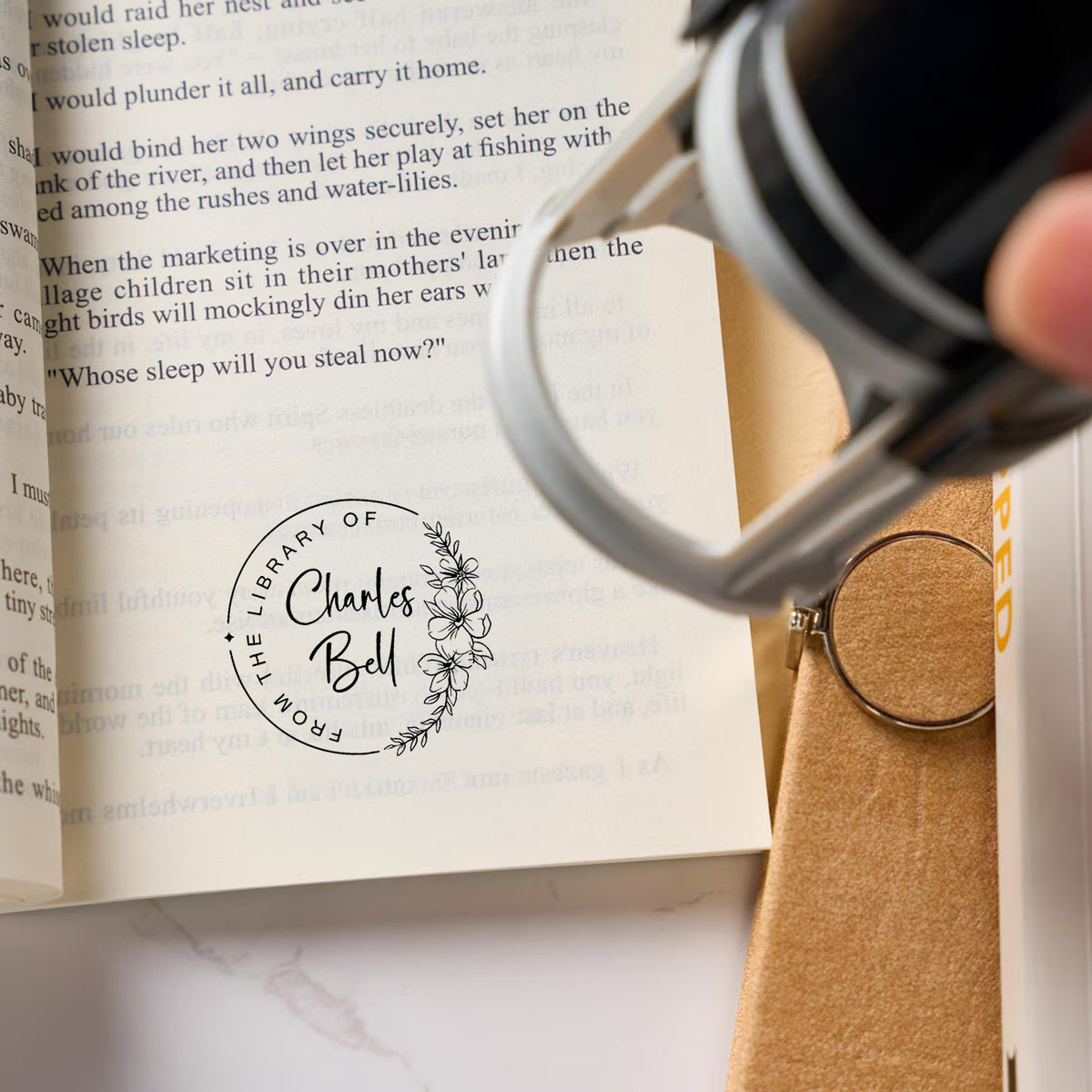 Custom Name From The Library Of Book Lover Self Ink TH10 898079