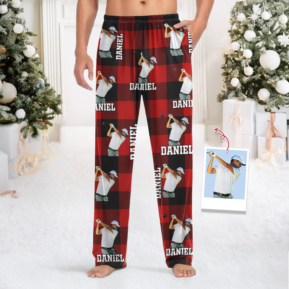 Custom Photo Golf Sweatpants Christmas Gift For Golf Lovers, Golfer HA75 898526