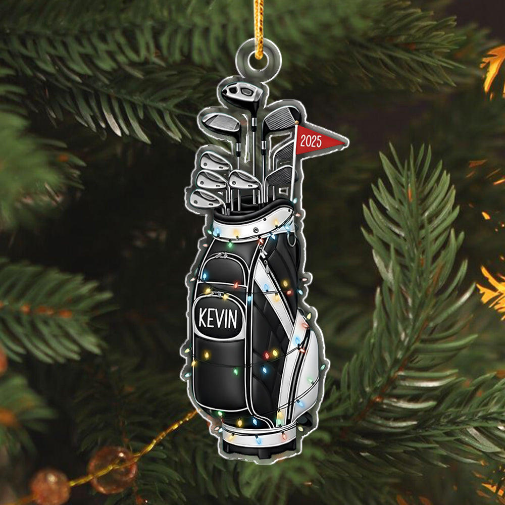 Personalized Golf Christmas Light Bag Acrylic Ornament 2025 Gift for Golf Lovers LM32 897527