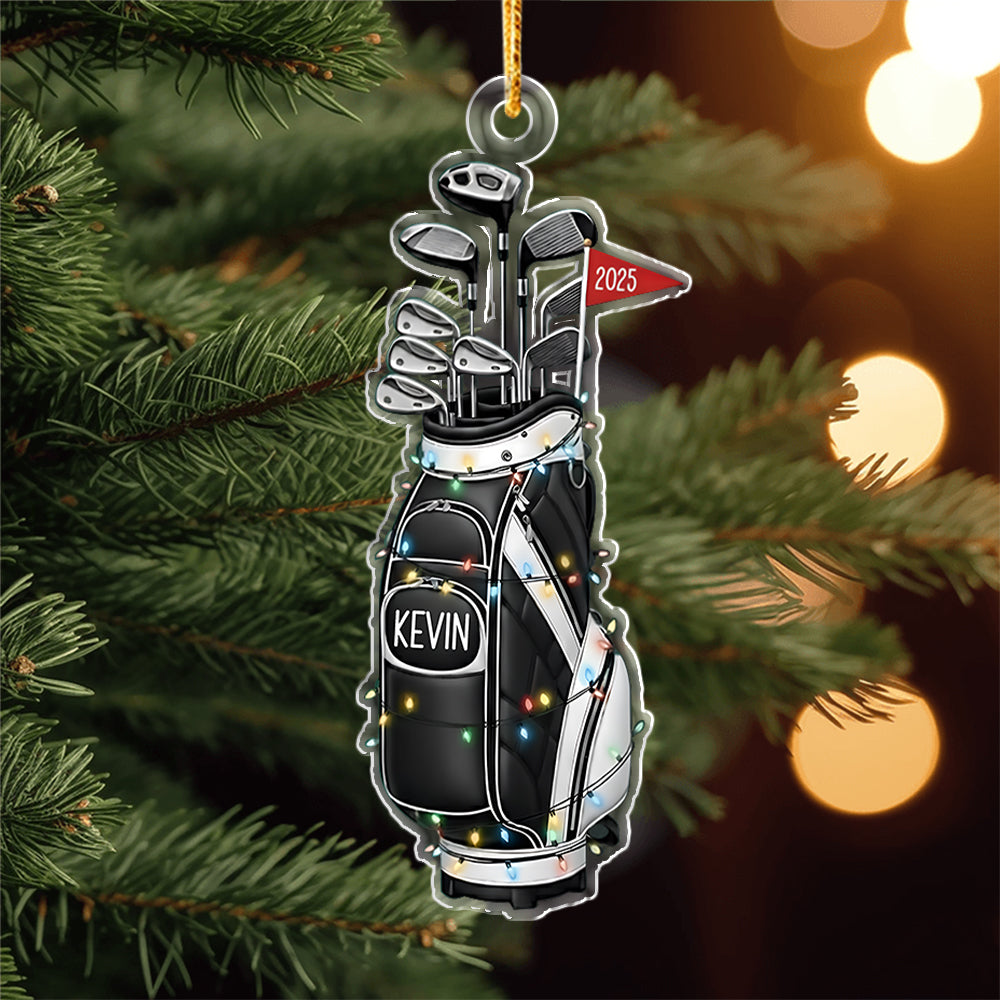 Personalized Golf Christmas Light Bag Acrylic Ornament 2025 Gift for Golf Lovers LM32 897527