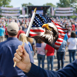 Patriotic American Eagle Independence American Handheld Flag HO82 900946