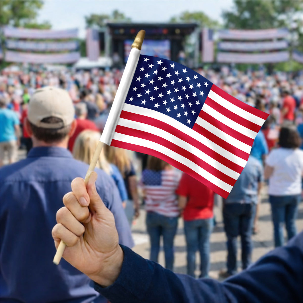American Flag Handheld Flag, For Patriotic Parades and Celebrations HO82 900950