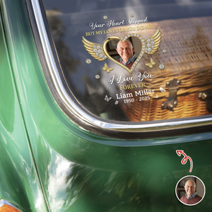 Custom Photo I Love You Forever Memorial Car Sticker HO82 900982