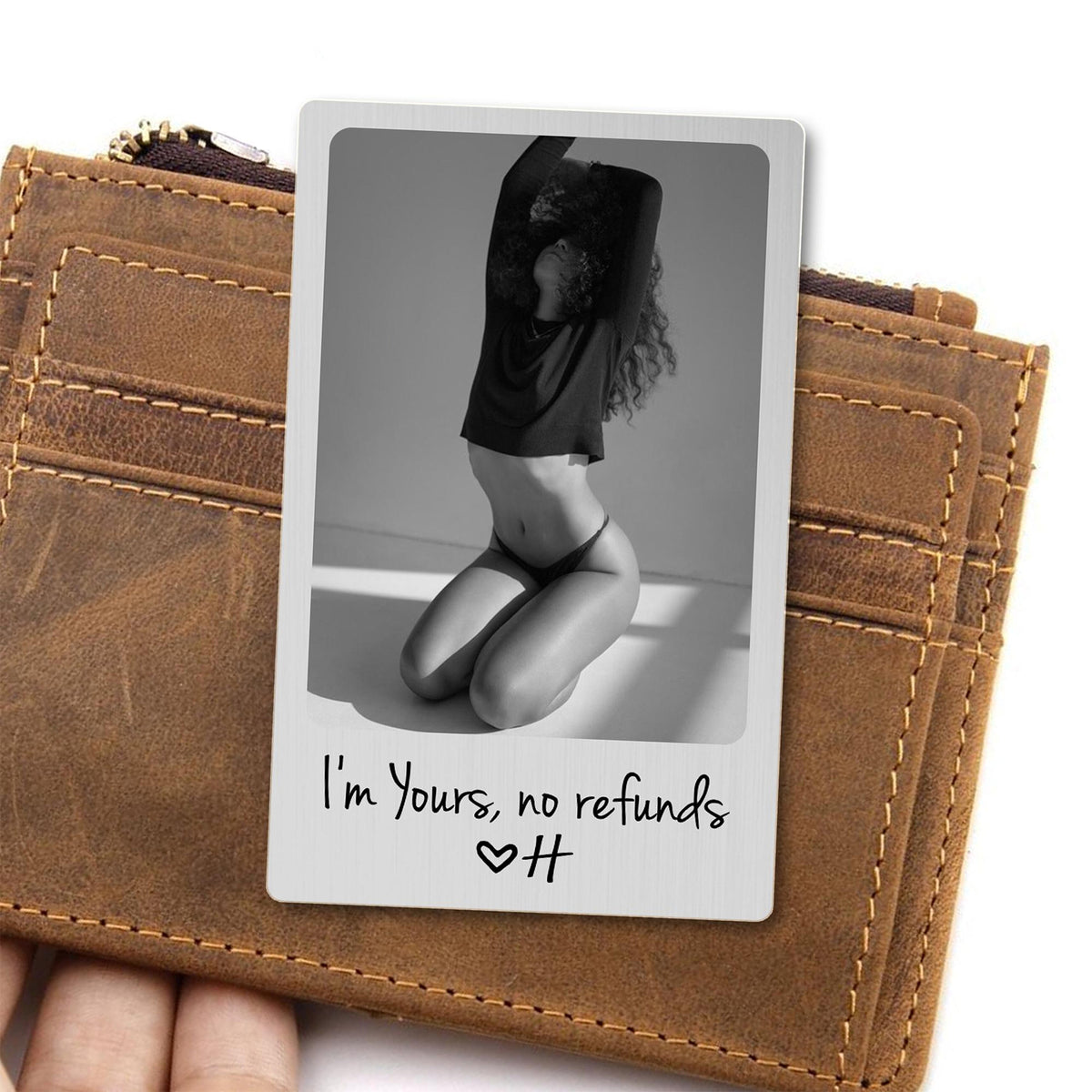 Custom Photo And Love Note Personalized Metal Wallet Card Accessories For Men, Boyfriend Gift, Valentine's Day Gift HA75 920152