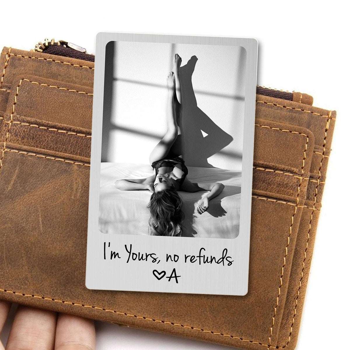 Custom Photo And Love Note Personalized Metal Wallet Card Accessories For Men, Boyfriend Gift, Valentine's Day Gift HA75 920152