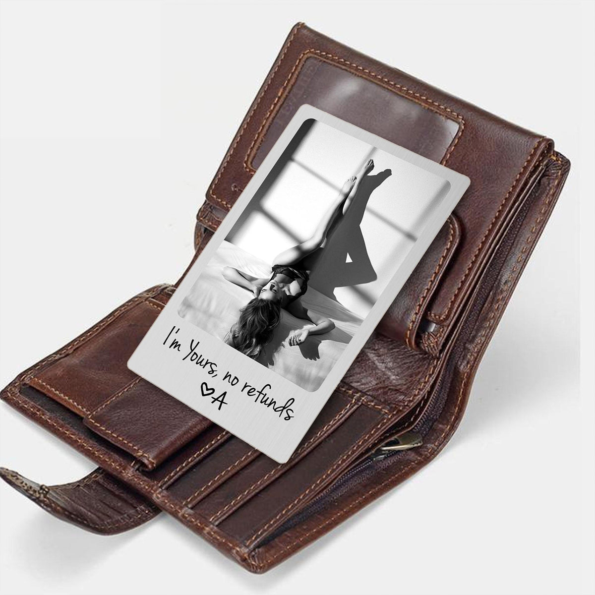 Custom Photo And Love Note Personalized Metal Wallet Card Accessories For Men, Boyfriend Gift, Valentine's Day Gift HA75 920152