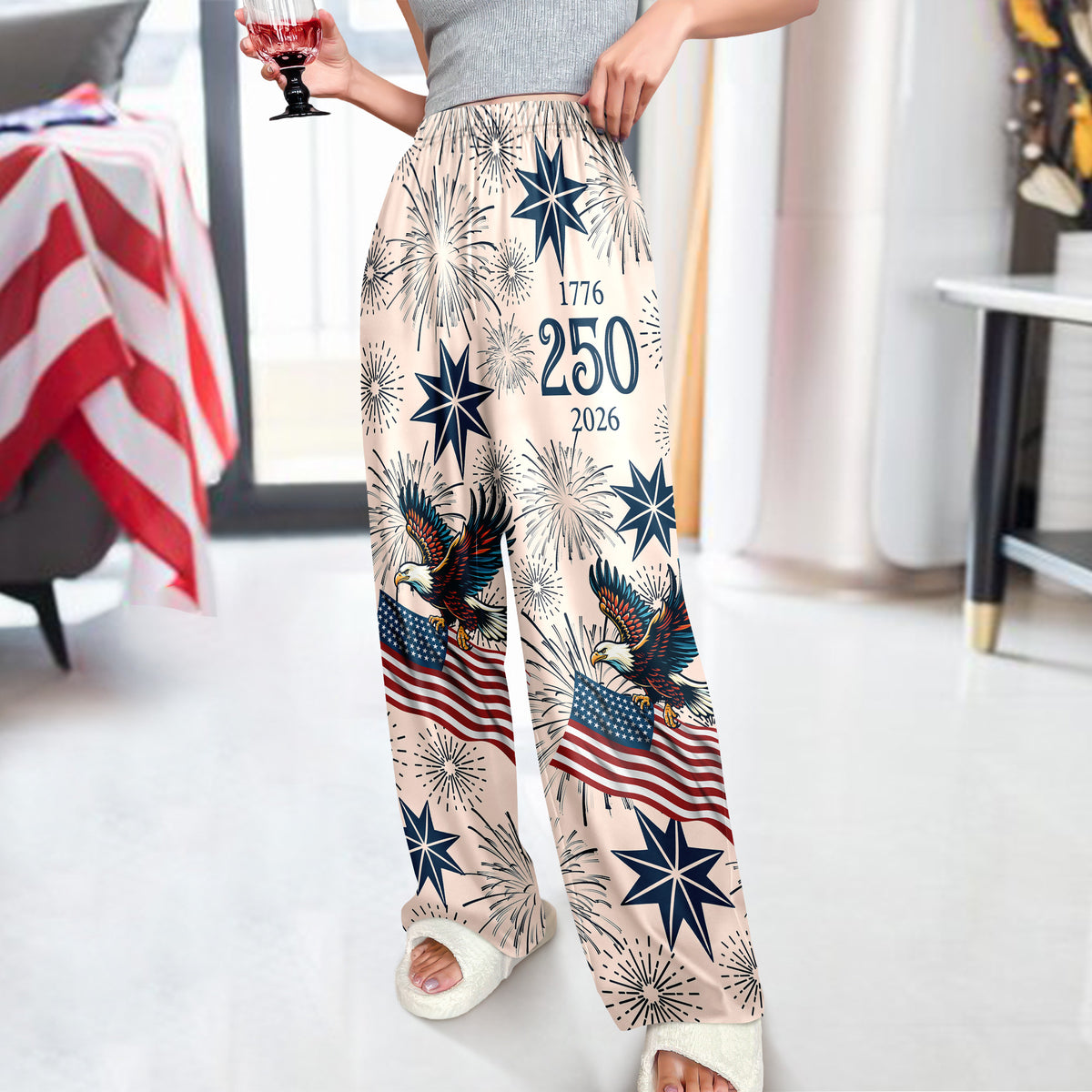 Personalized USA 250 Anniversary Eagle 1776-2026 Sweatpants TH10 898627