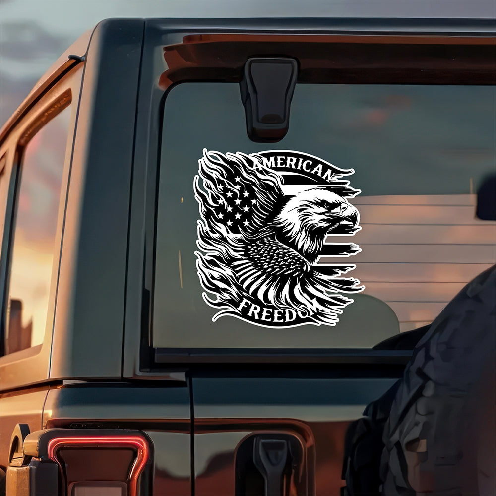 American Freedom USA Flag Patriotic Car Window Decal Sticker HA75 898964
