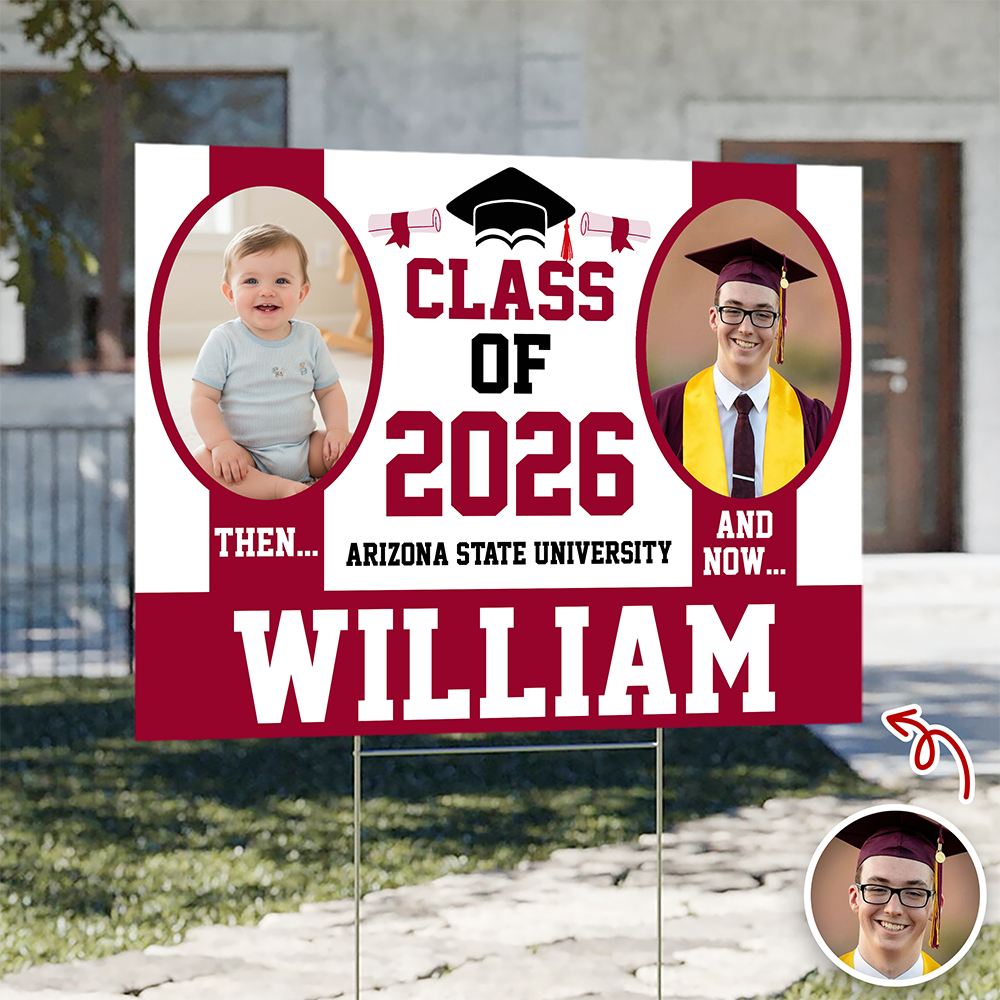 Personalized Let's Make Memories All Grown Up Graduation Class Of 2026 Yard Sign HO82 901346