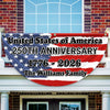 Custom Family Name USA 250th Anniversary Non-Pleated Fan Flag TH10 898295