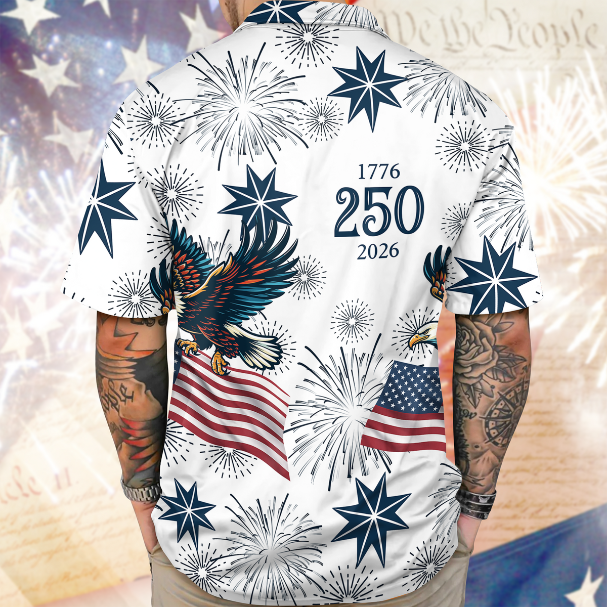 Personalized USA 250 Anniversary Eagle 1776-2026 Hawaii Shirt TH10 898325