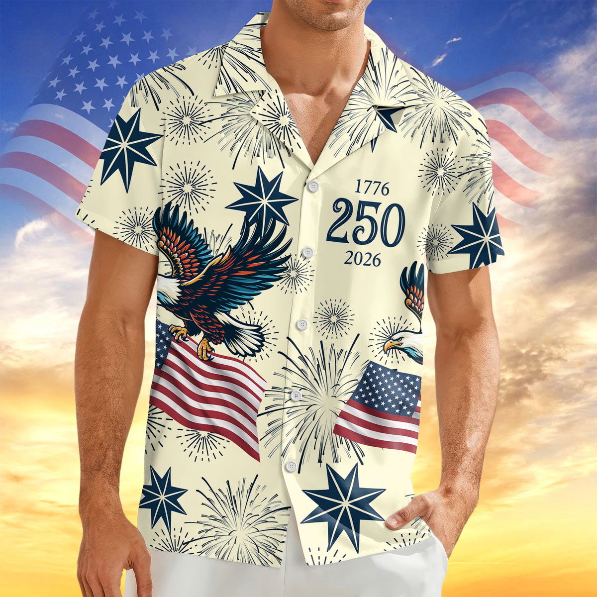 Personalized USA 250 Anniversary Eagle 1776-2026 Hawaii Shirt TH10 898325