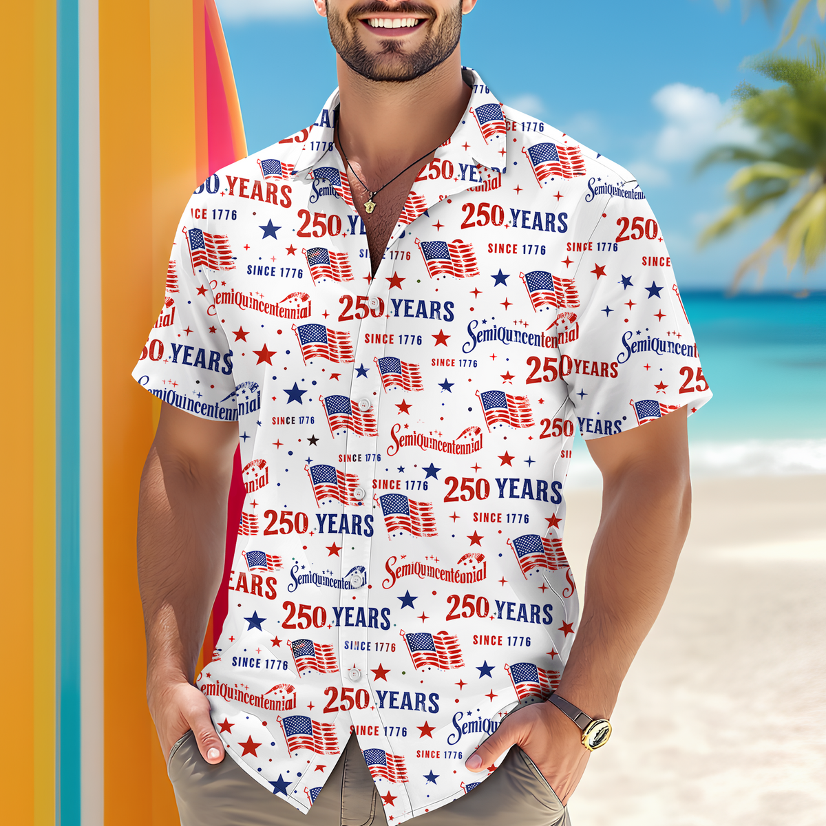 Personalized USA 250th Anniversary Semiquincentennial Hawaii Shirt HO82 901476