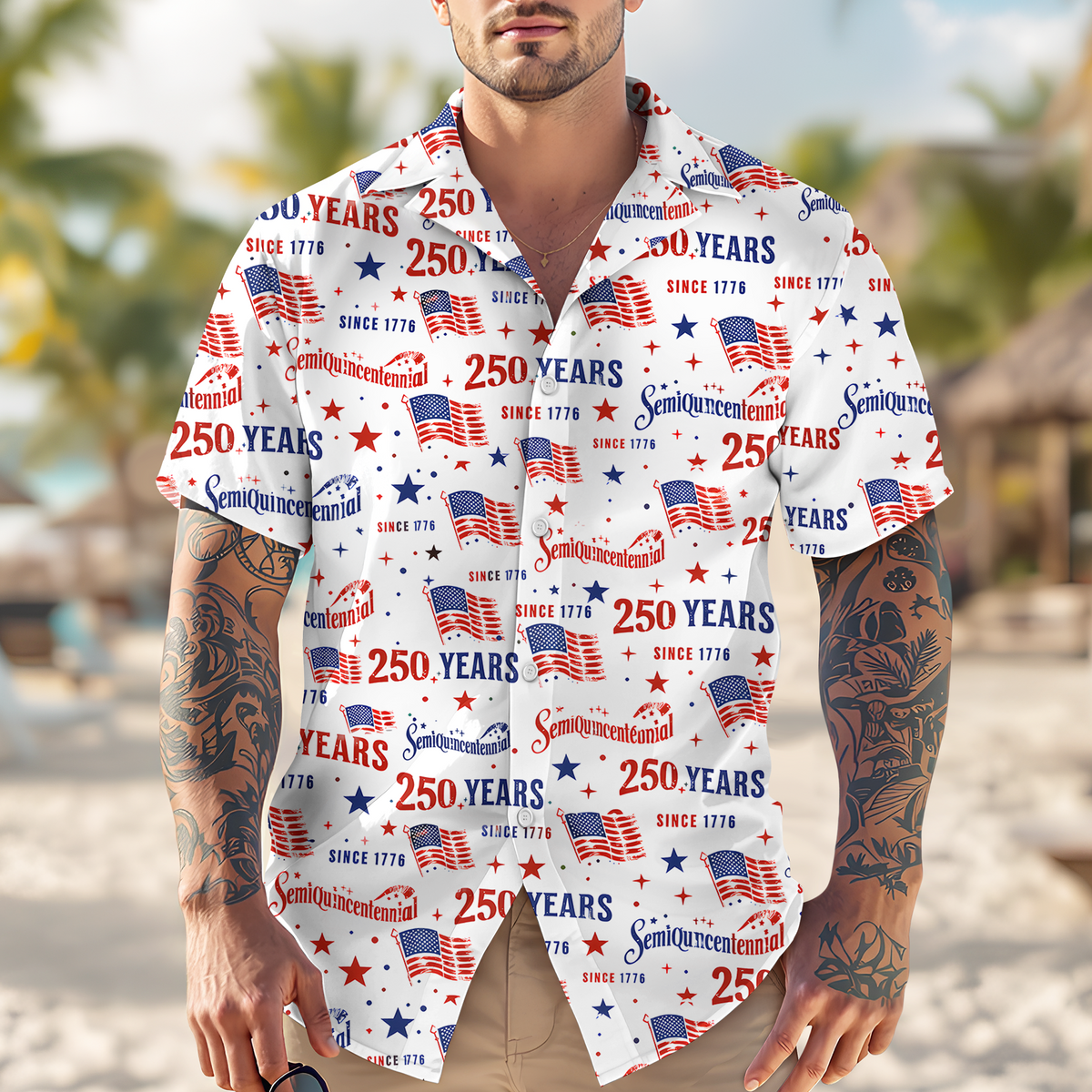 Personalized USA 250th Anniversary Semiquincentennial Hawaii Shirt HO82 901476