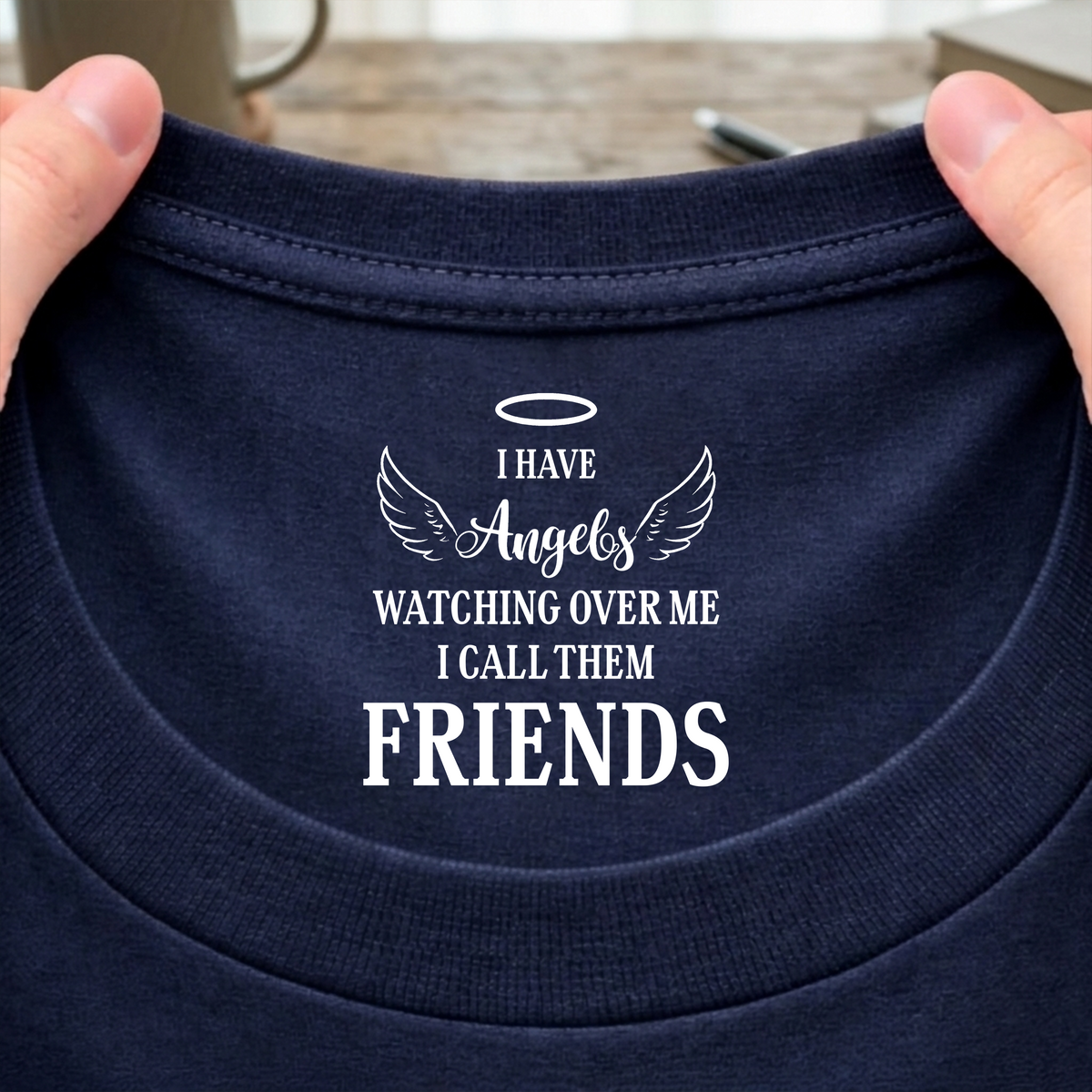 I Have An Angel Watching Over Me - Personalized Back Neck Shirt HA75 920794