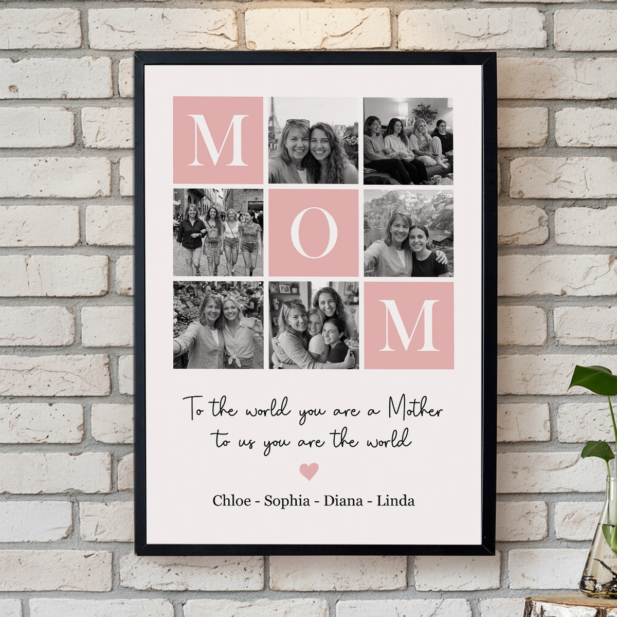 Custom Photo Mom Photo– Custom Gift from Son or Daughter, Mother’s Day Gift for Mom Poster Canvas TH10 169263