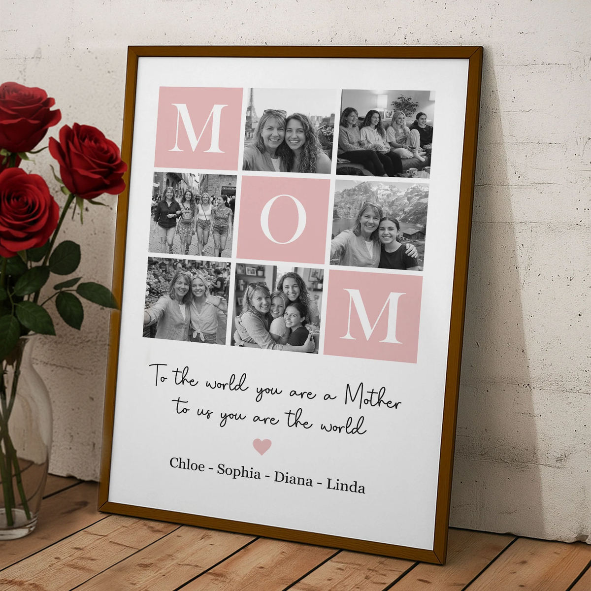 Custom Photo Mom Photo– Custom Gift from Son or Daughter, Mother’s Day Gift for Mom Poster Canvas TH10 169263