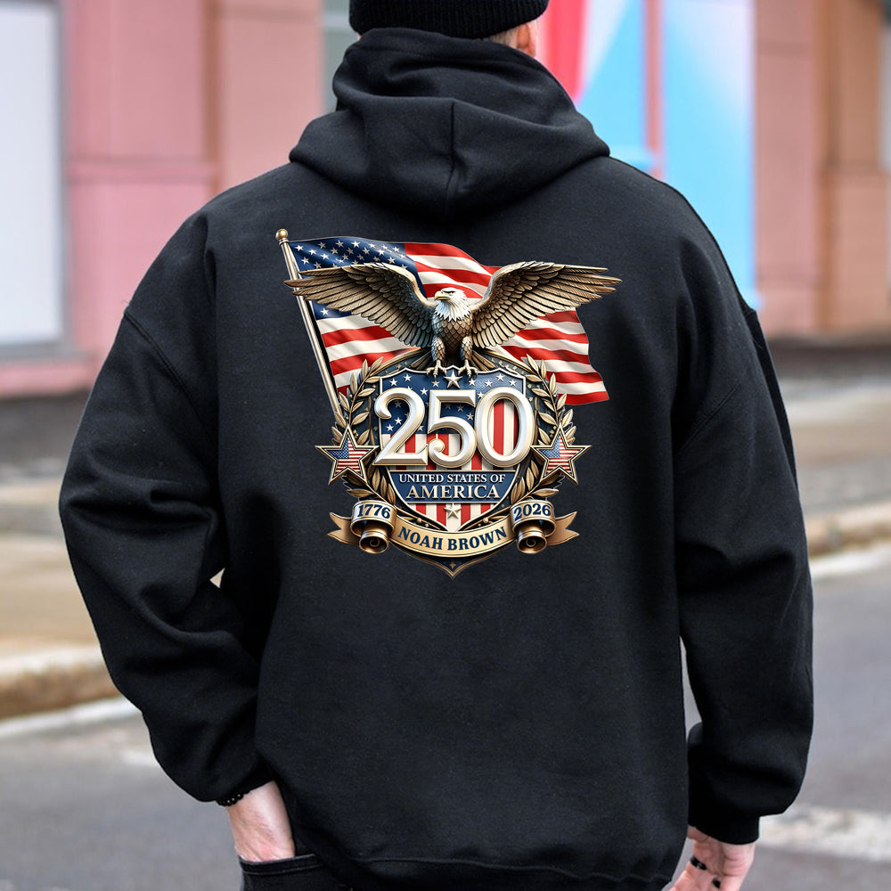 Personalized America 250th Anniversary Patriot Eagle Backside Shirt HO82 901834