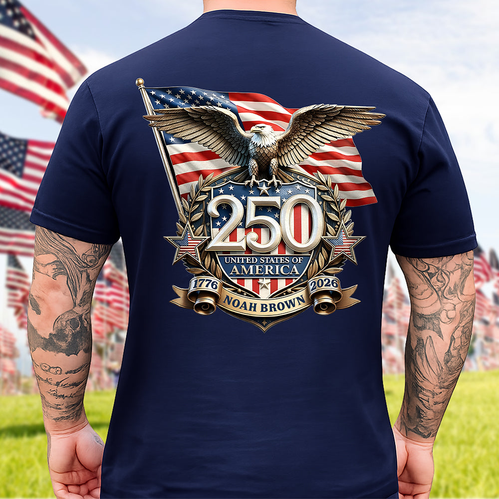 Personalized America 250th Anniversary Patriot Eagle Backside Shirt HO82 901834