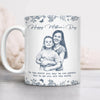 Custom Photo Pencil Sketch Happy Mother's Day To Mom Personalized Print Full Mug HA75 920782
