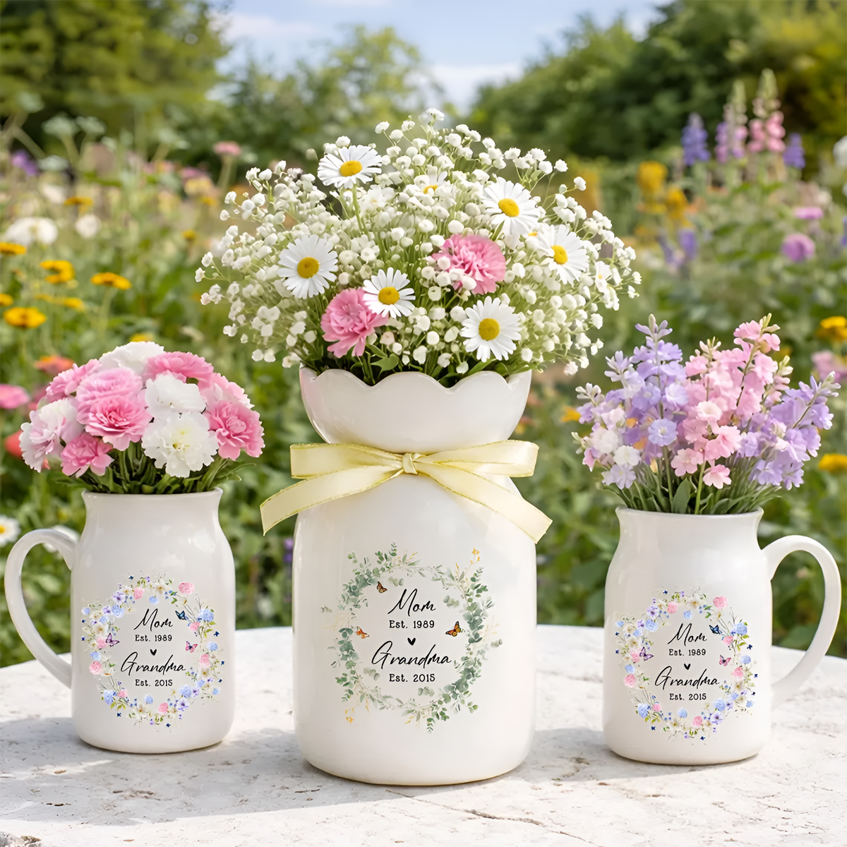 New Grandma Flower Vase Mothers Day Gift, Birthday Gift Flower Vase for Nana, Gift for Mom HA75 898998