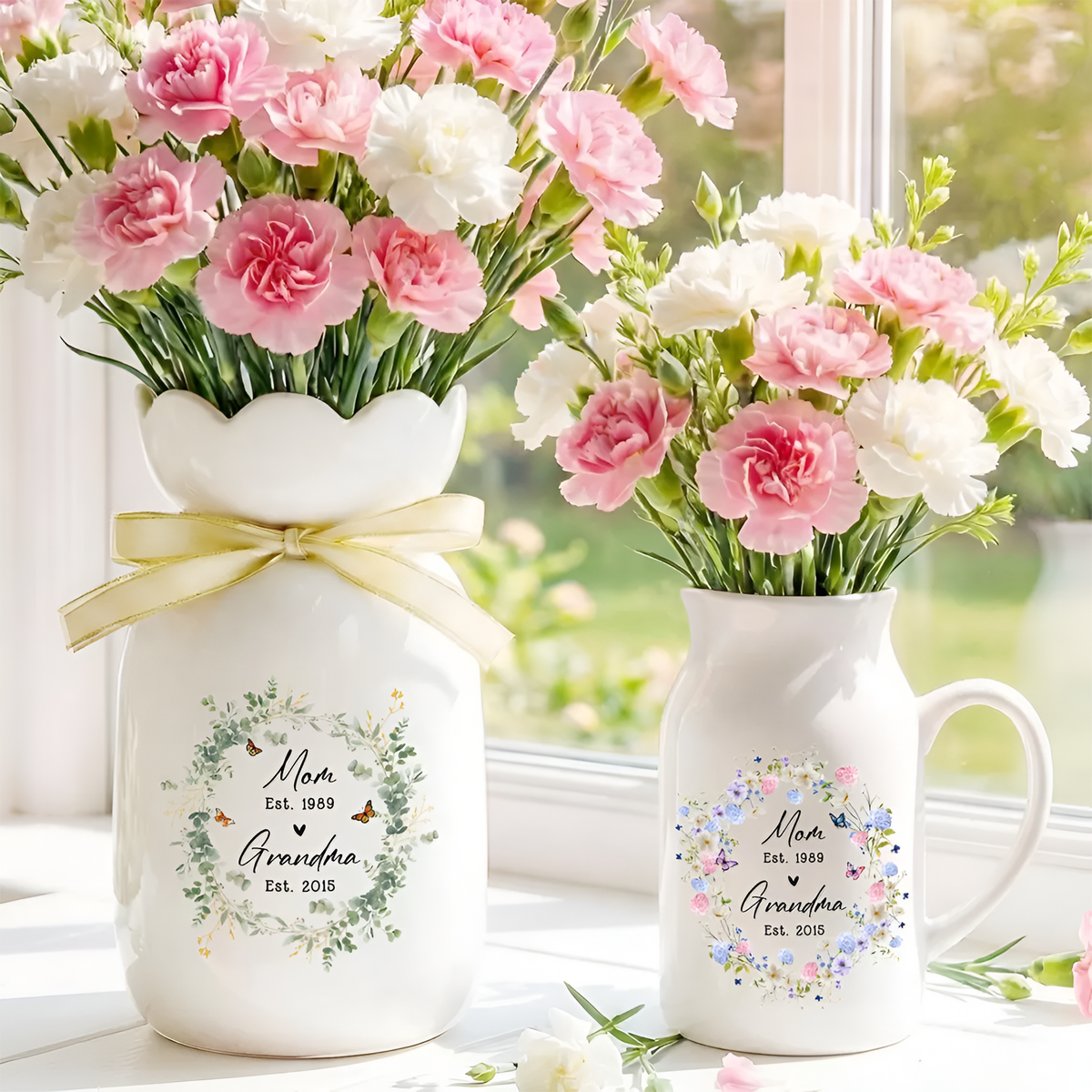 New Grandma Flower Vase Mothers Day Gift, Birthday Gift Flower Vase for Nana, Gift for Mom HA75 898998