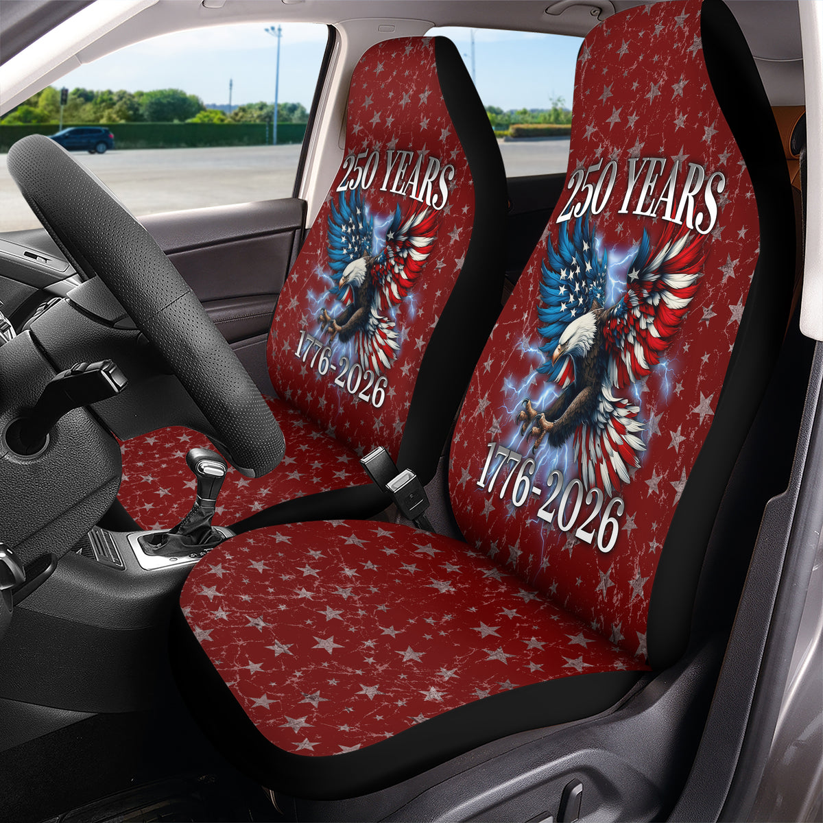 Personalized 250th Anniversary Eagle Patriotic American Car Seat Cover LM32 899553