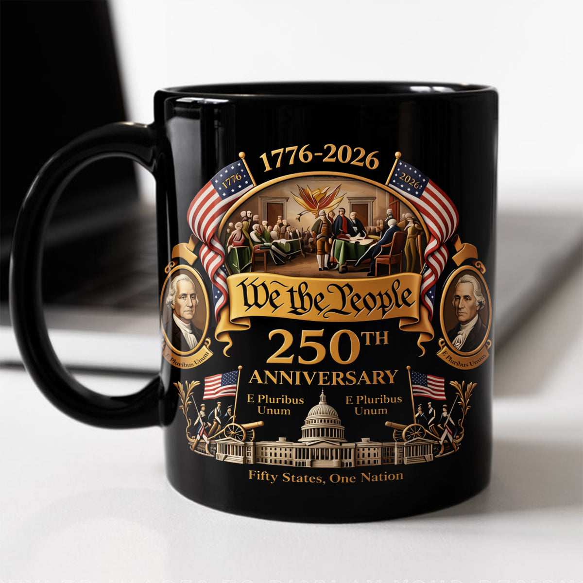 We The People 250 Years America 1776 - 2026 Black Mug TH10 169343