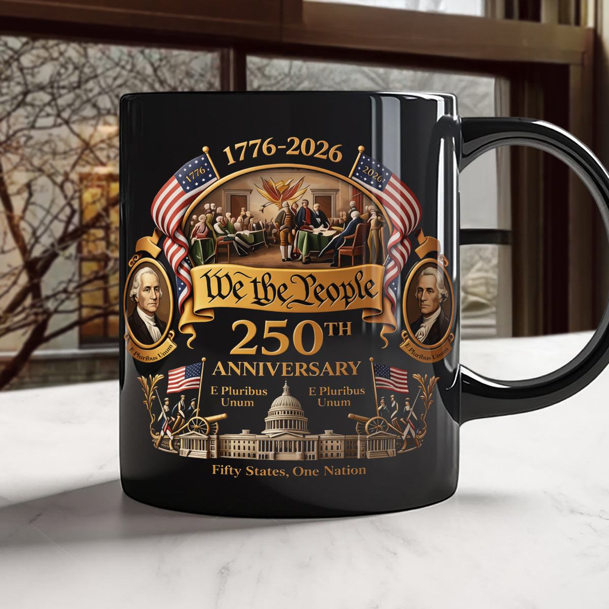 We The People 250 Years America 1776 - 2026 Black Mug TH10 169343