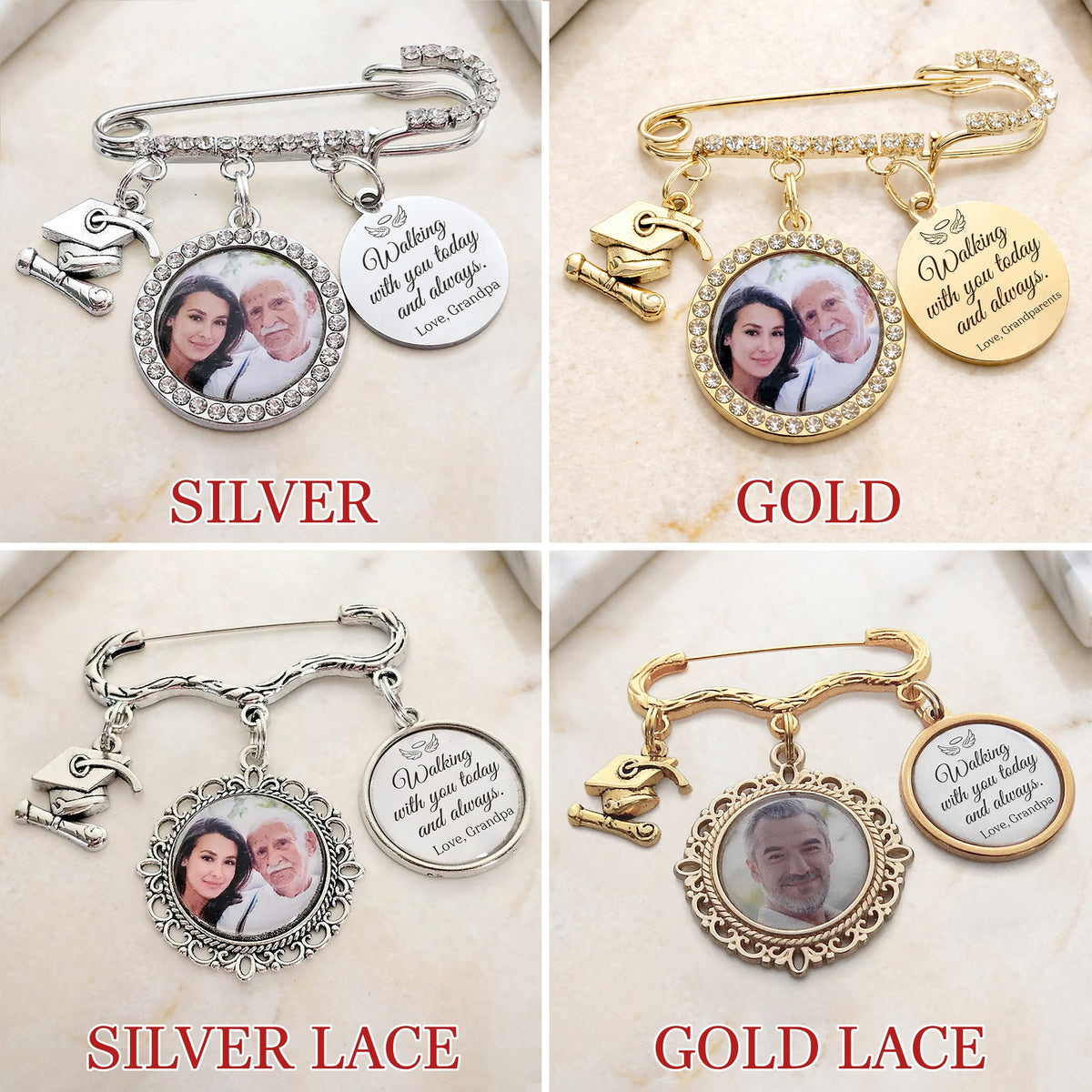 Personalized Photo 2026 Graduation Cap Memorial Tassel Picture Lapel Pin HA75 921076