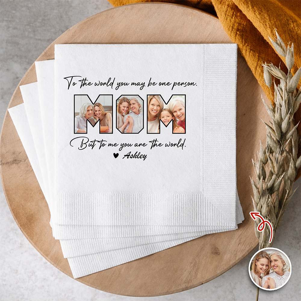 Custom Photo Happy Mother's Day To Mom Cocktail Napkins for Party Decor LM32 899847
