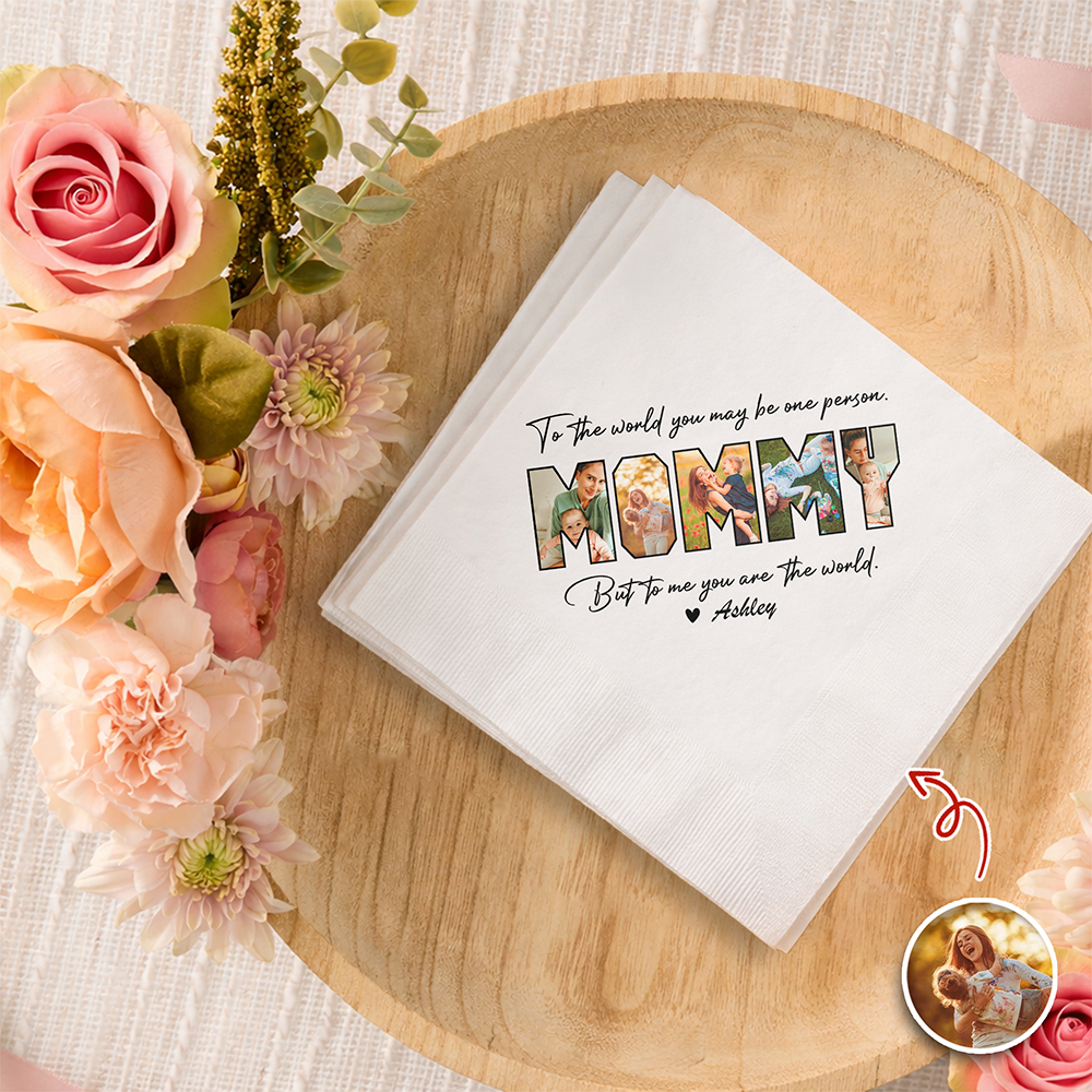 Custom Photo Happy Mother's Day To Mom Cocktail Napkins for Party Decor LM32 899847