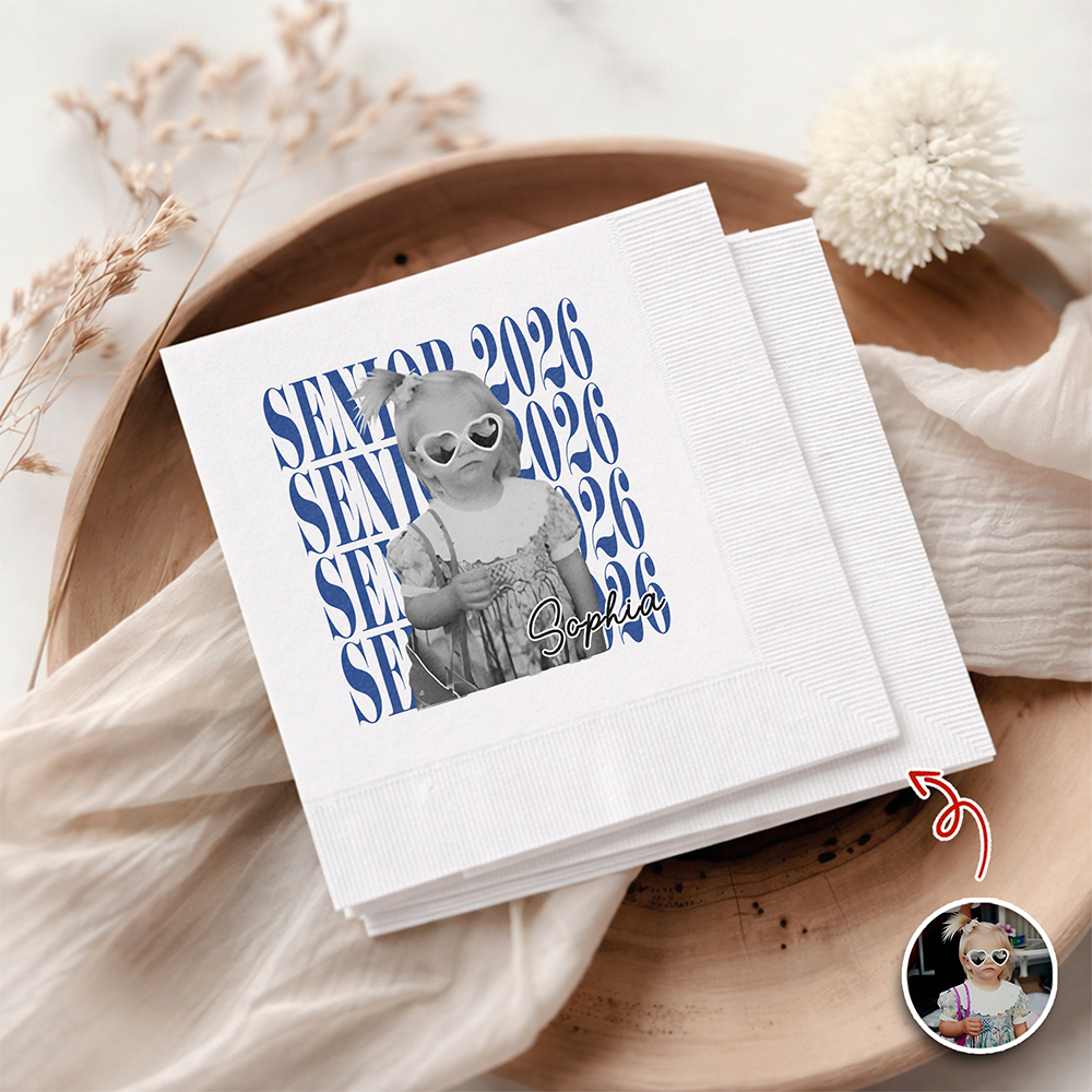 Senior Custom Vintage Photo Napkins Funny Party Decor CH07 911284