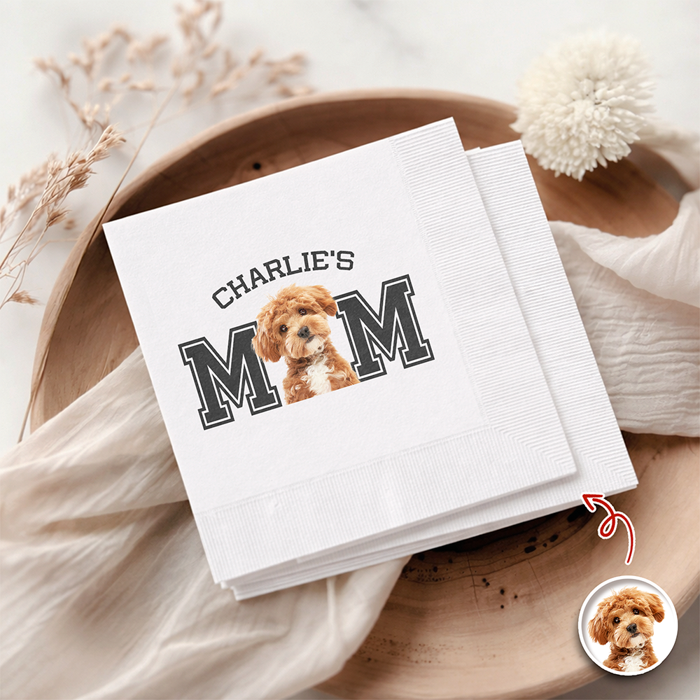 Custom Photo Dog Cat Mom Mother's Day Gifts Napkins for Party Decor LM32 899853