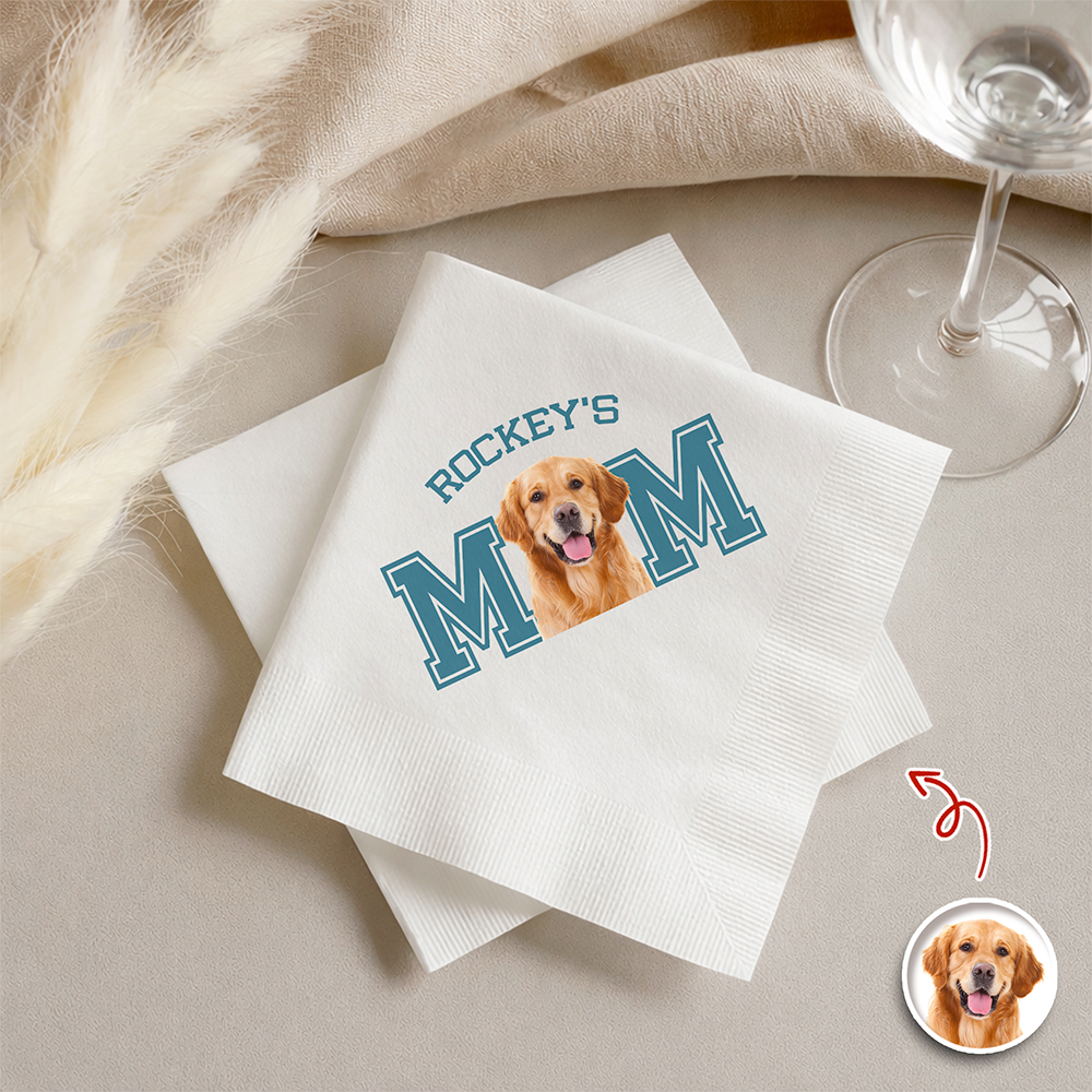 Custom Photo Dog Cat Mom Mother's Day Gifts Napkins for Party Decor LM32 899853