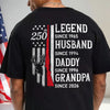 Personalized Legend, Husband since 4th of July Back Dark Shirt Gift for Hunting Dad HA75 920776