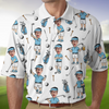 Custom Face Photo Golf Polo Shirt Gift For Golf Lover CH07 911176